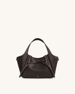 Mabel Soft Bow Tote Bag - Dark Brown