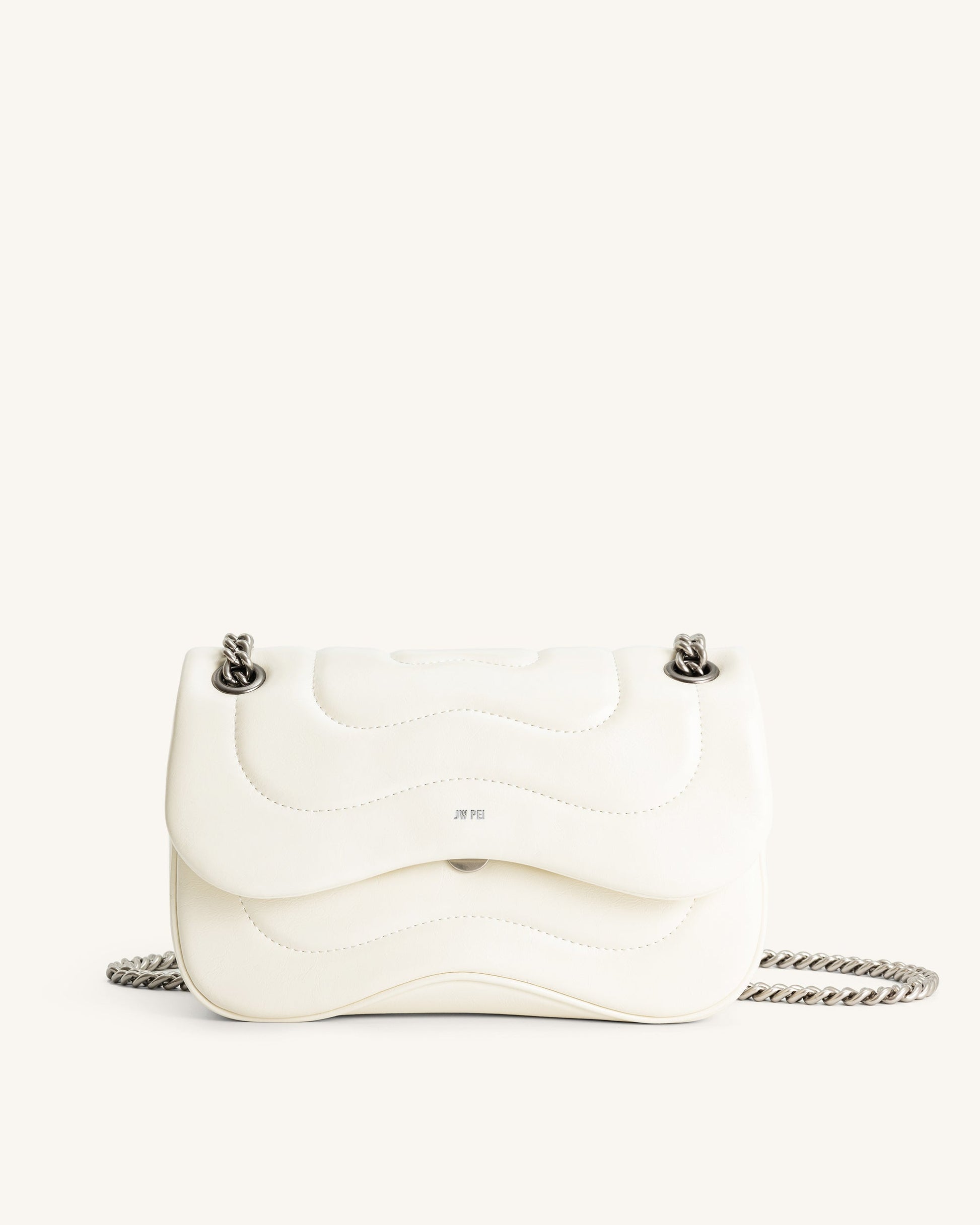 Tina Quilted Chain Crossbody - Ivory - JW PEI Brazil