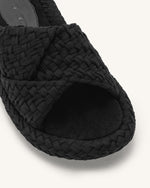 Lilah Woven Platform Sandal - Black
