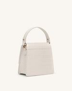 The Fae Top Handle Bag - Ivory Croc