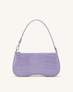 Eva Shoulder Bag - Purple Croc