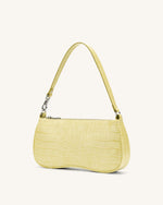 Eva Shoulder Bag - Light Yellow Croc