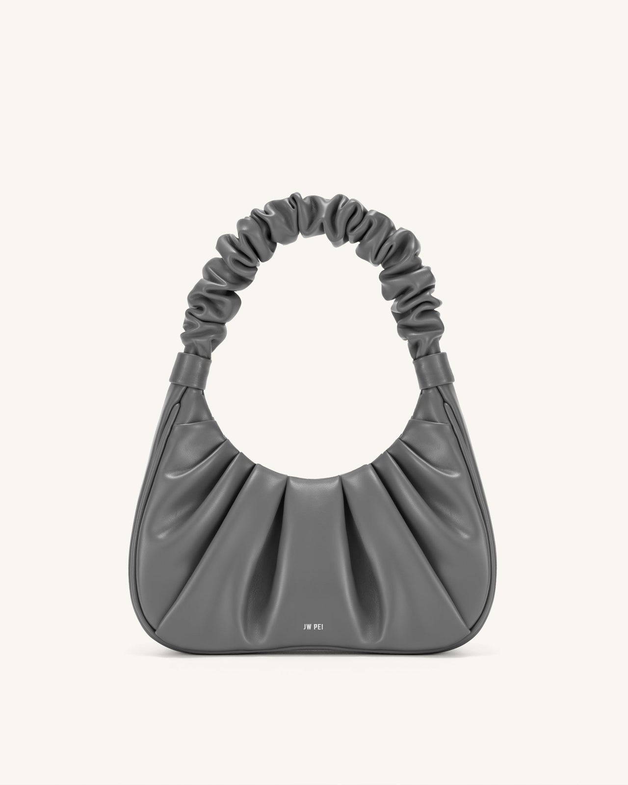Gabbi Ruched Hobo Handbag - Gray