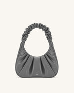 Gabbi Ruched Hobo Handbag - Gray
