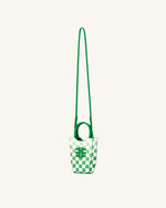 FEI Gradient Checkerboard Phone Bag - Grass Green