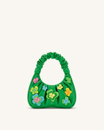 Gabbi Floral Medium Ruched Hobo Handbag - Green