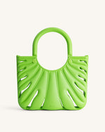 Faye Leaf Beach Bag - Neon Green