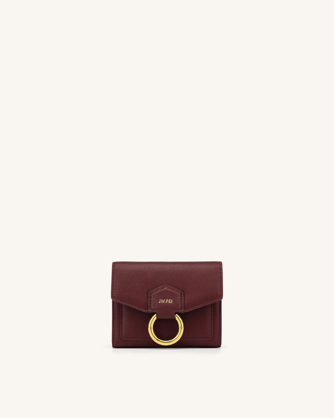 Stella Wallet - Burgundy Grained Vegan Leather