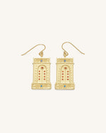 Roman Arch Earrings - 18ct Gold Plated & Multicolor Zircon