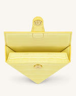 Triangle Mini Box - Light Yellow Croc