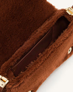 Joy Faux Fur Shoulder Bag - Caramel