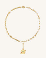 Cosmos Round Necklace - 18ct Gold Plated & Multicolor Zircon