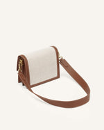 Mini Flap Bag - Beige Canvas