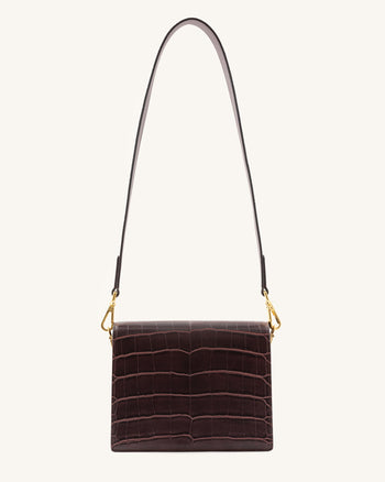 Mini Flap Bag - Brown Croc